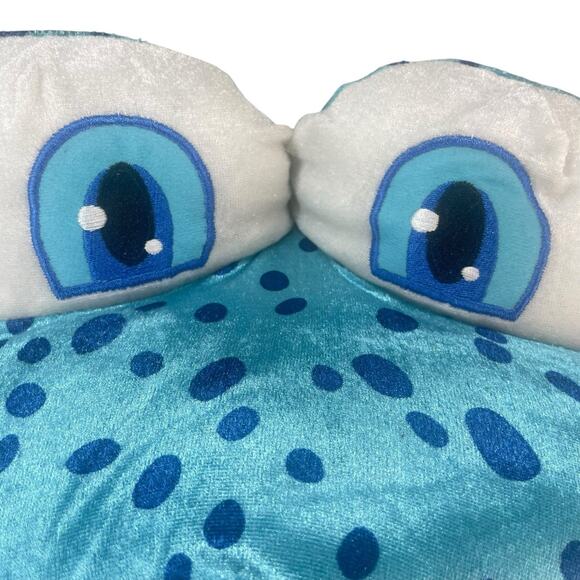 NANCO Blue Polka Dot Frog Plush Stuffed Animal 16" Cute Quarky Toad - Picture 2 of 10